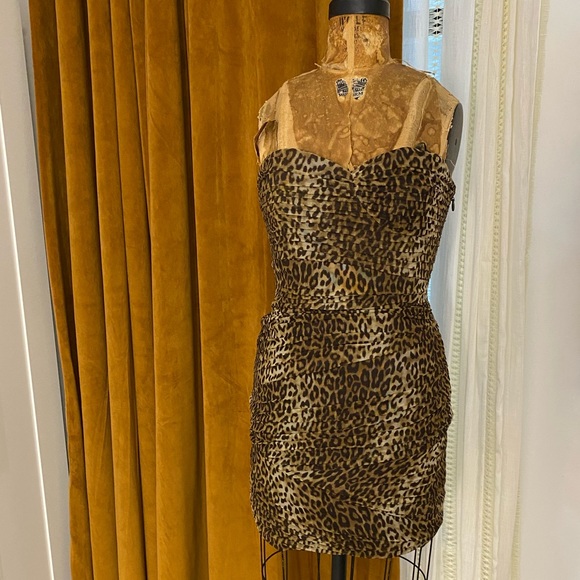 BCBGMaxAnzaria Cheetah Print Minidress - Picture 1 of 6